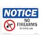 Signmission Safety Sign, OSHA Notice, 5" Height, 7" Width, NOTICE No Firearms By State Law Sign, Landscape OS-NS-D-57-L-16114 - alternate 1